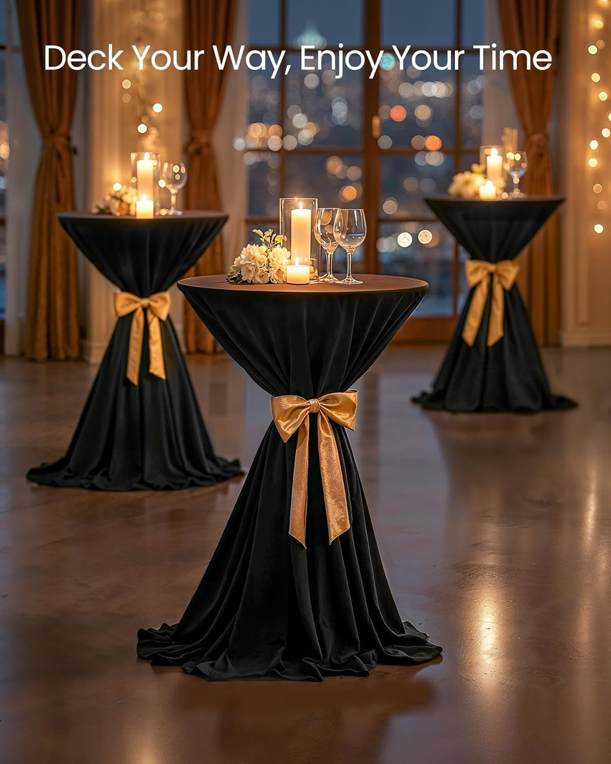Bar Table, round Cocktail High Top Pub Bistro Table for Events Party, Kitchen Dining, Home Bar, 23.6 X 23.6 X 41.3 Inches, Sturdy Metal Frame, Modern Style, Easy to Assemble, Black