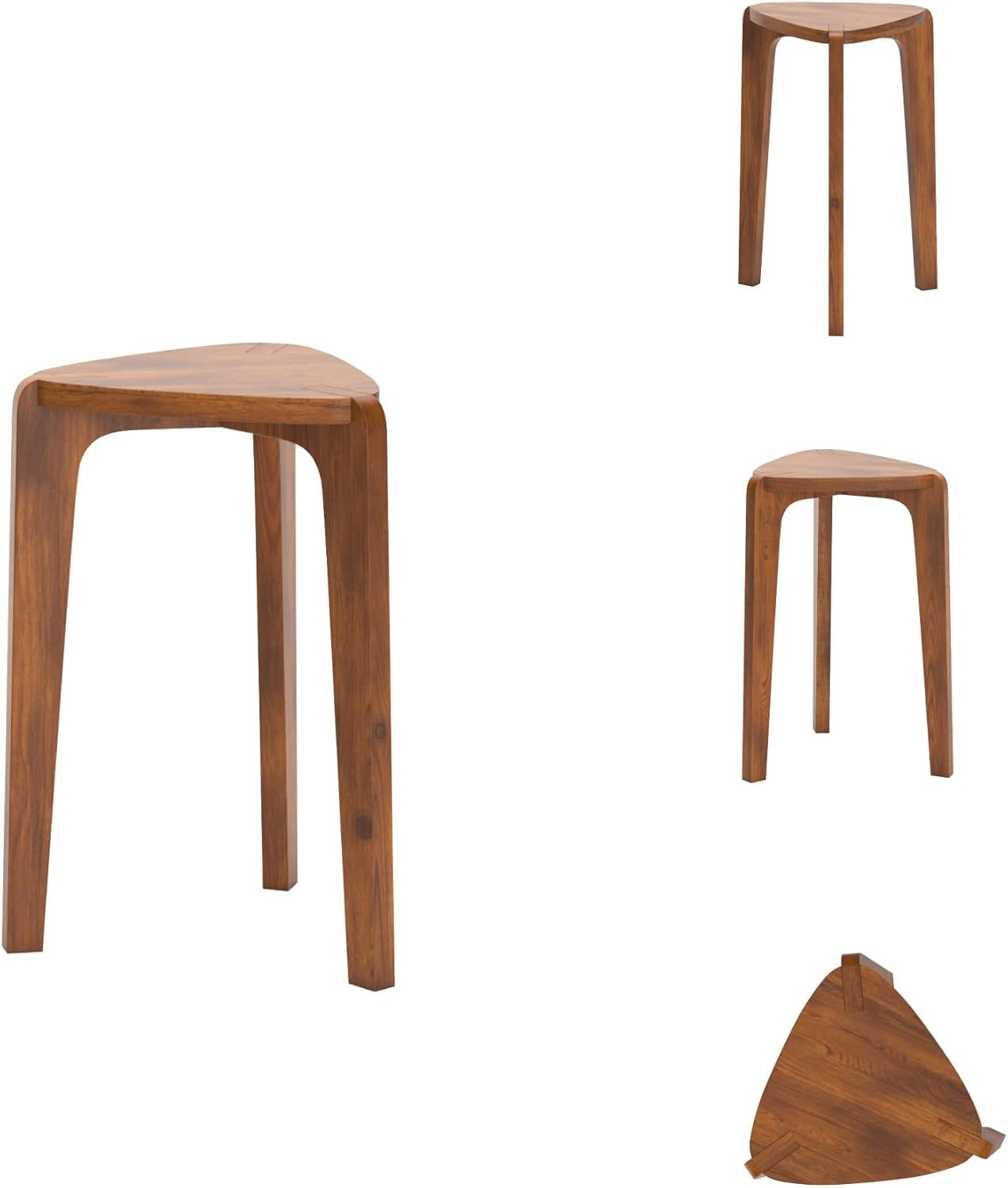 Brynnleigh Contemporary Nesting Accent Table, Set of 2, Light Brown