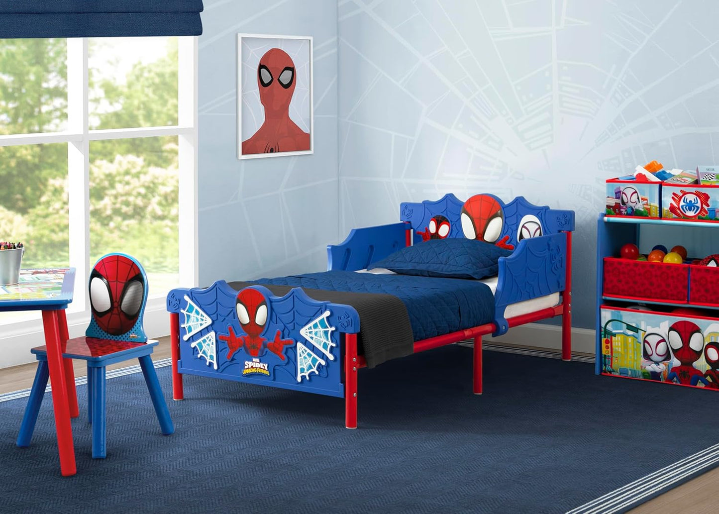 Spidey and His Amazing Friends 3D Toddler Bed, Blue