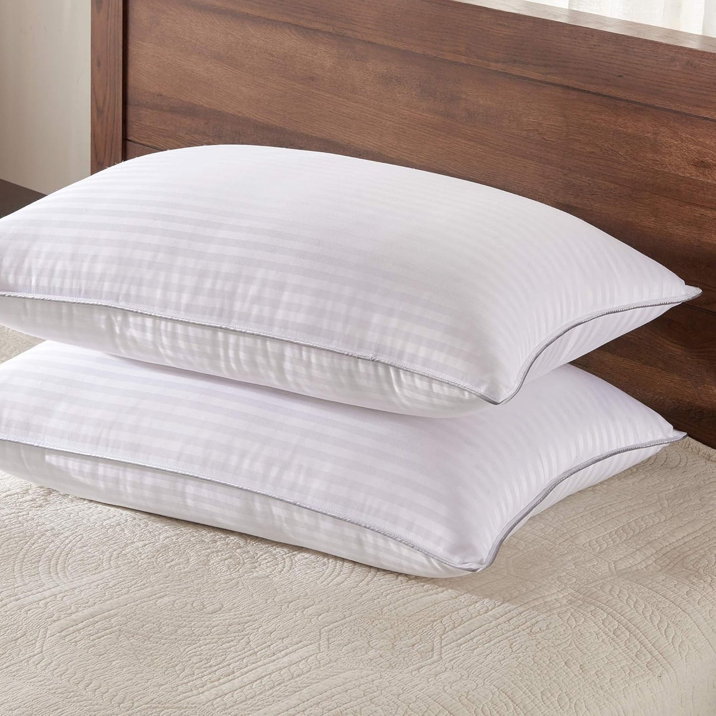 King Size Bed Pillow - 2 Pack Hotel Collection Super Soft down Alternative Pillow for Sleeping, 20X36 Inches