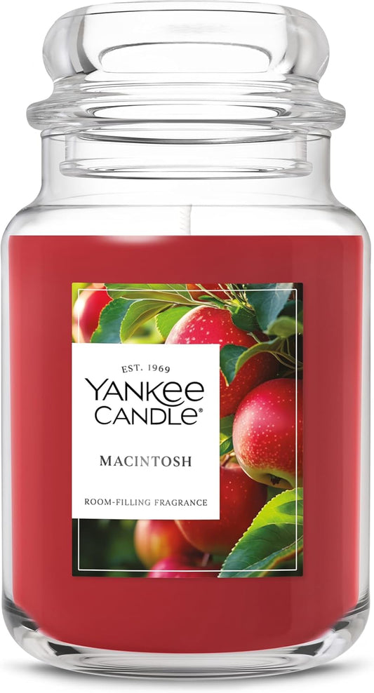 Macintosh, Fall Scented Candle, 22Oz Large Jar with up to 150 Hour Burn Time