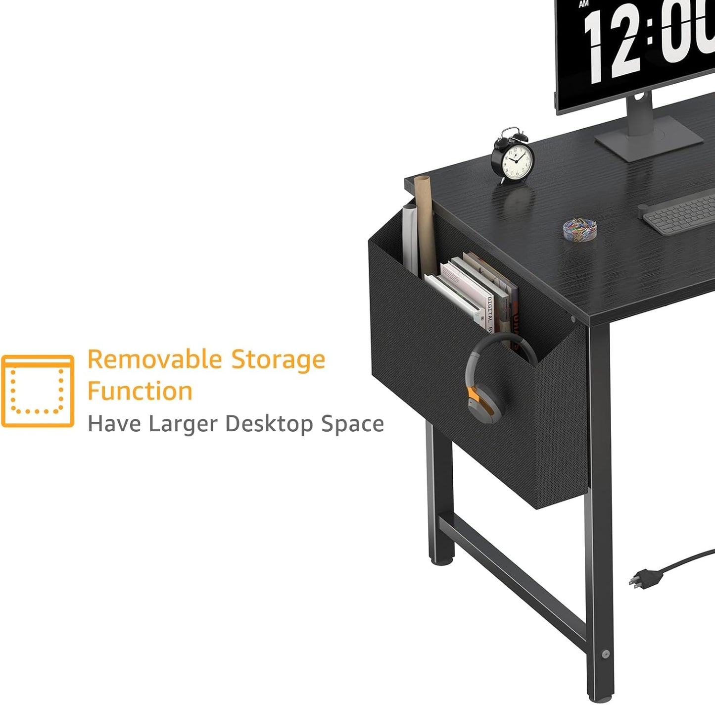 Small L Shaped Gaming Desk with Shelves, 40 Inch Small Corner Computer Gaming Desk for Boys Teens Bedroom, Study Work PC Desks for Home Office Bedroom, Black