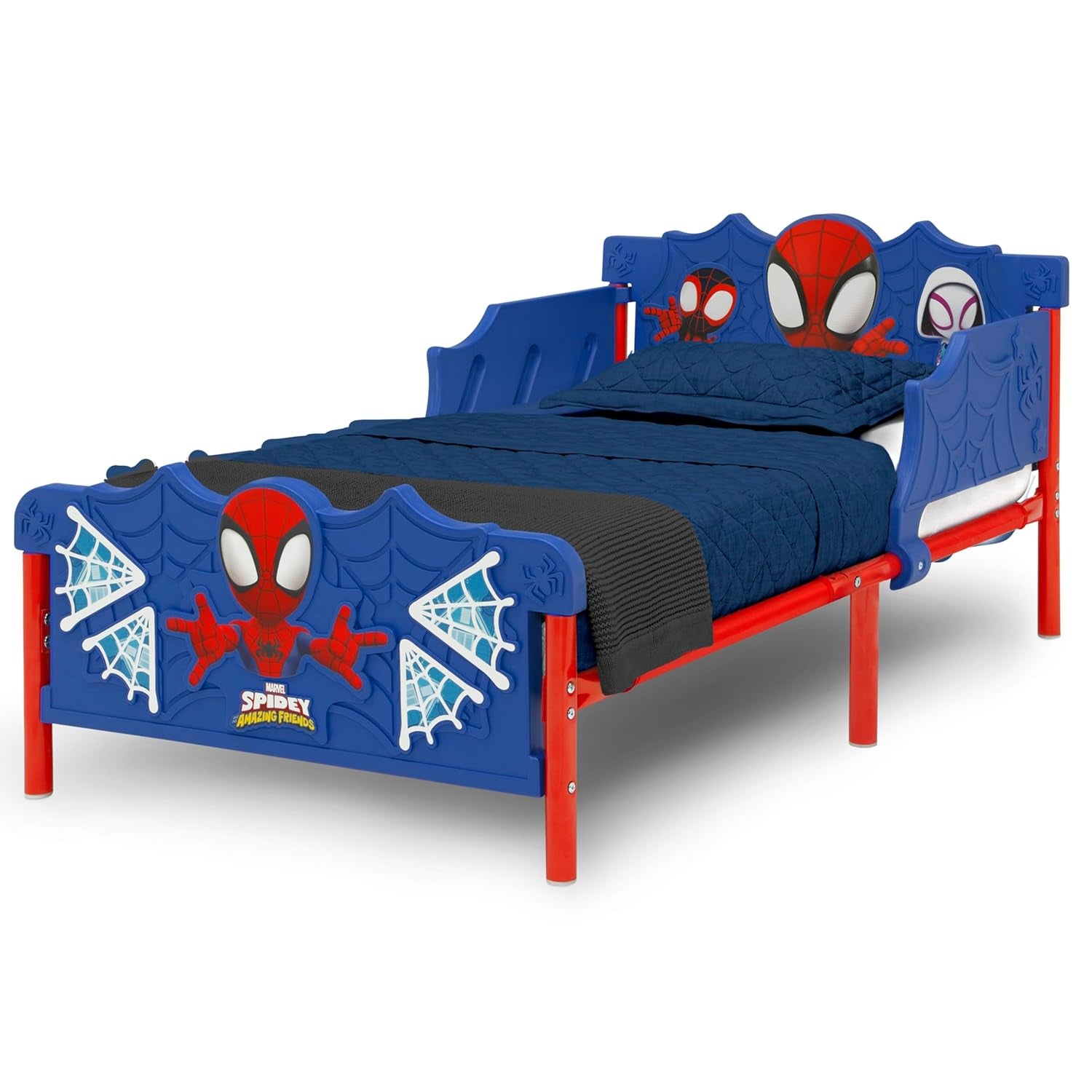 Spidey and His Amazing Friends 3D Toddler Bed, Blue