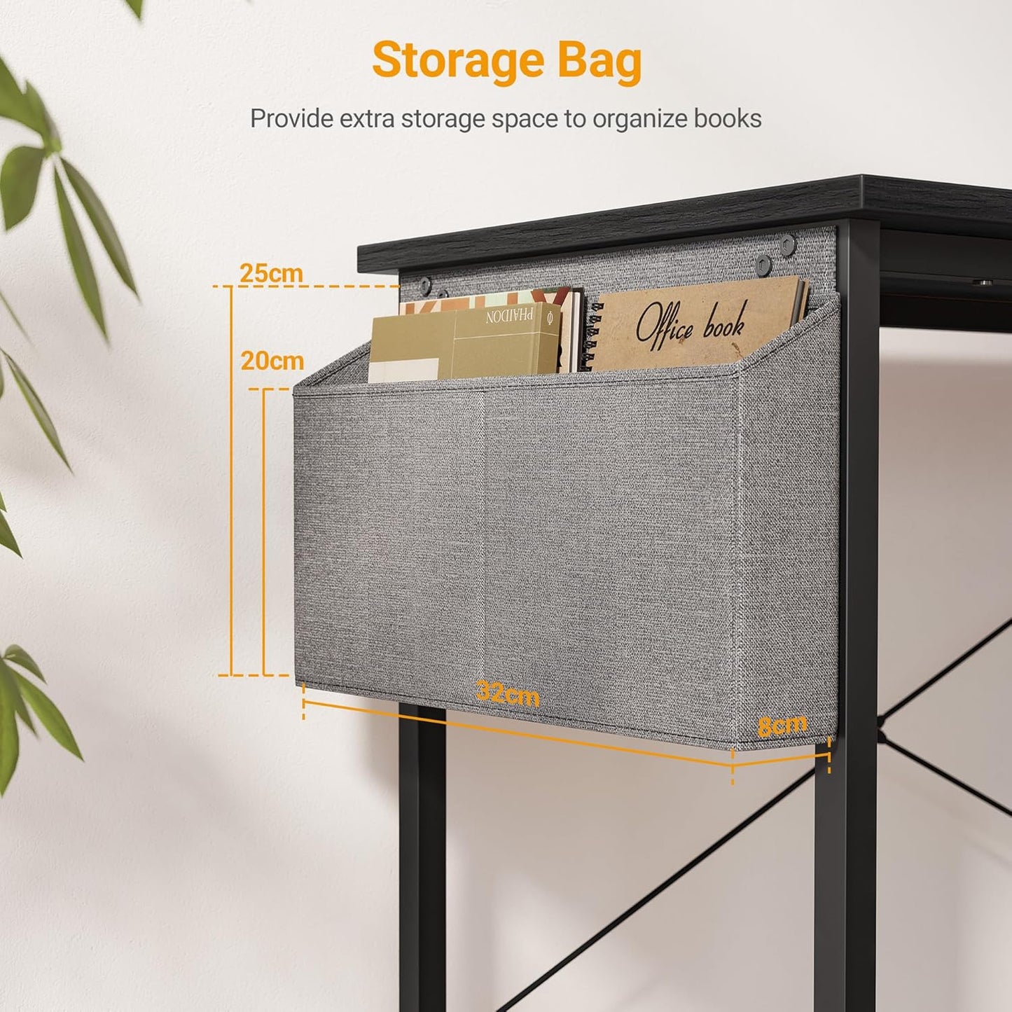 L Shaped Desk, 47 Inch Computer Desk with Reversible Storage Shelves Home Office Corner Desk Study Writing Table, Deep Brown