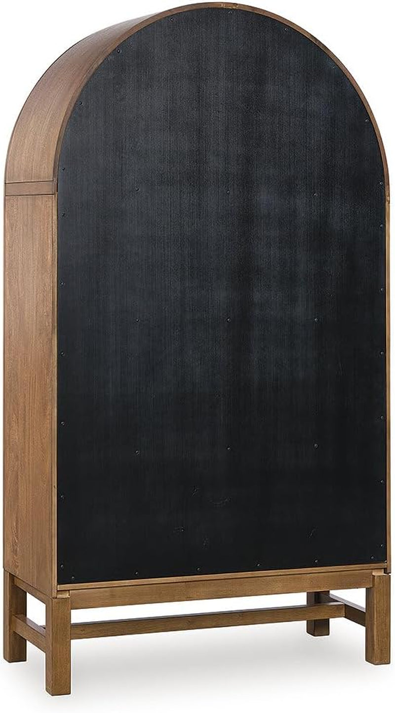 Chadworth Classic Display Cabinet with Anti-Tipping, Light Brown & Black