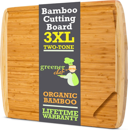 30 Inch Extra Large Cutting Board – Bamboo Chopping Board - Wood Butcher Block Cutting Board for Carving and Charcuterie Board, Stovetop and over Sink Cutting Board for More Kitchen Counter Space