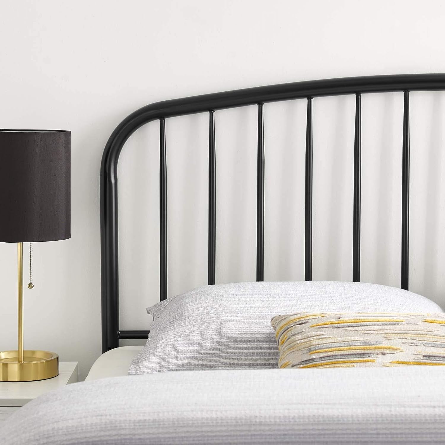 MOD-6151-BLK Nova King Metal Headboard, Black