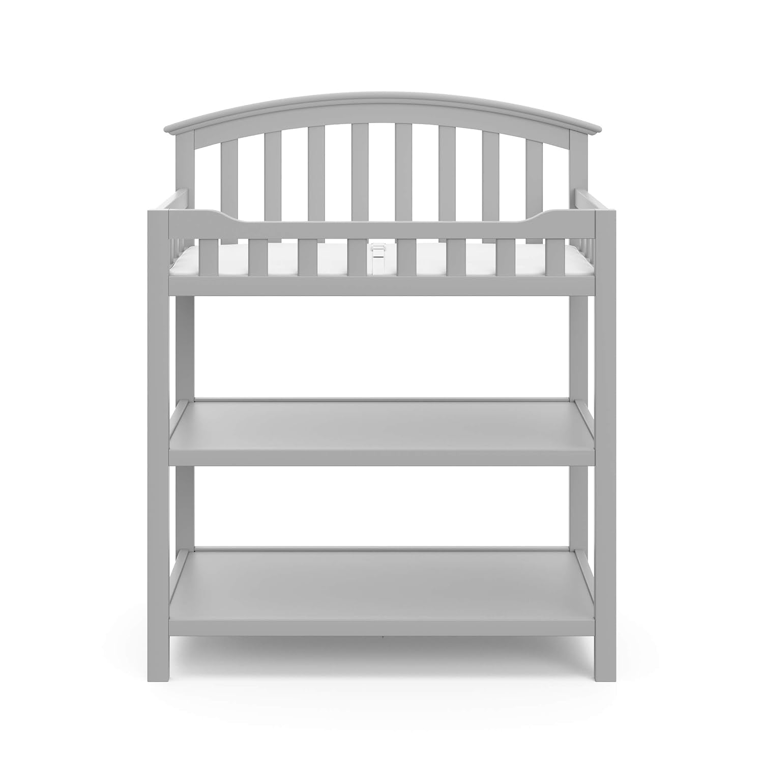 Graco Changing Table with Water-Resistant Changing Pad (Pebble Gray) – GREENGUARD Gold Certified, Multi Storage Nursery Changing Table for Infants and Babies