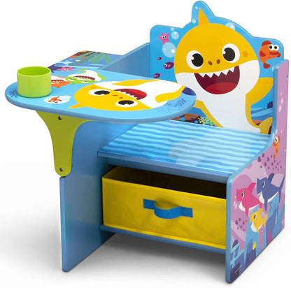 Baby Shark Chair Desk with Storage Bin - Ideal for Arts & Crafts, Snack Time, Homeschooling, Homework & More by