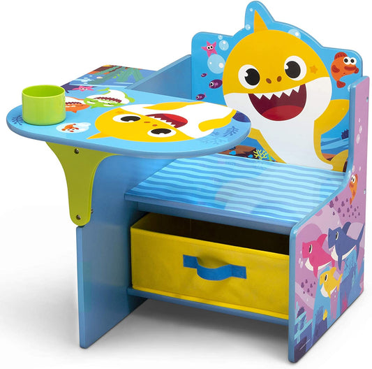 Baby Shark Chair Desk with Storage Bin - Ideal for Arts & Crafts, Snack Time, Homeschooling, Homework & More by