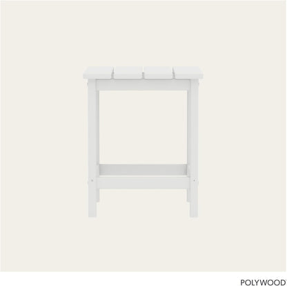 POLYWOOD Long Island 18" Side Table, White