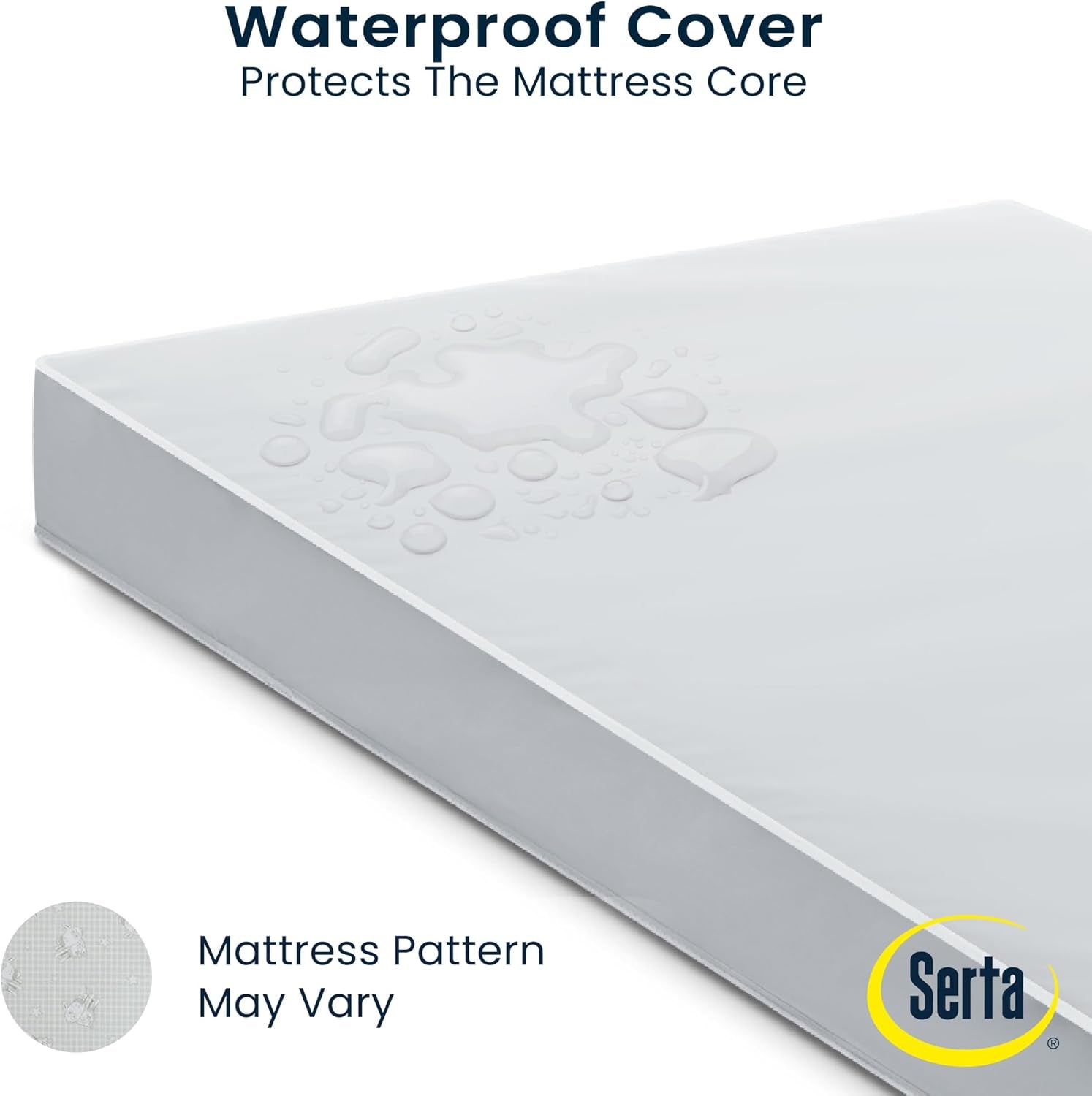 Serta Perfect Slumber Dual Sided Crib and Toddler Mattress - Waterproof - Hypoallergenic - Premium Sustainably Sourced Fiber Core -GREENGUARD Gold Certified (Non-Toxic) -7 Year Warranty - Made in USA