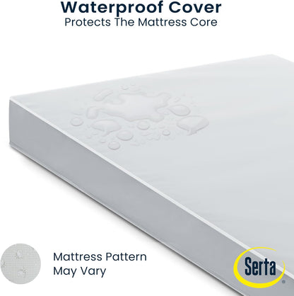 Serta Perfect Slumber Dual Sided Crib and Toddler Mattress - Waterproof - Hypoallergenic - Premium Sustainably Sourced Fiber Core -GREENGUARD Gold Certified (Non-Toxic) -7 Year Warranty - Made in USA