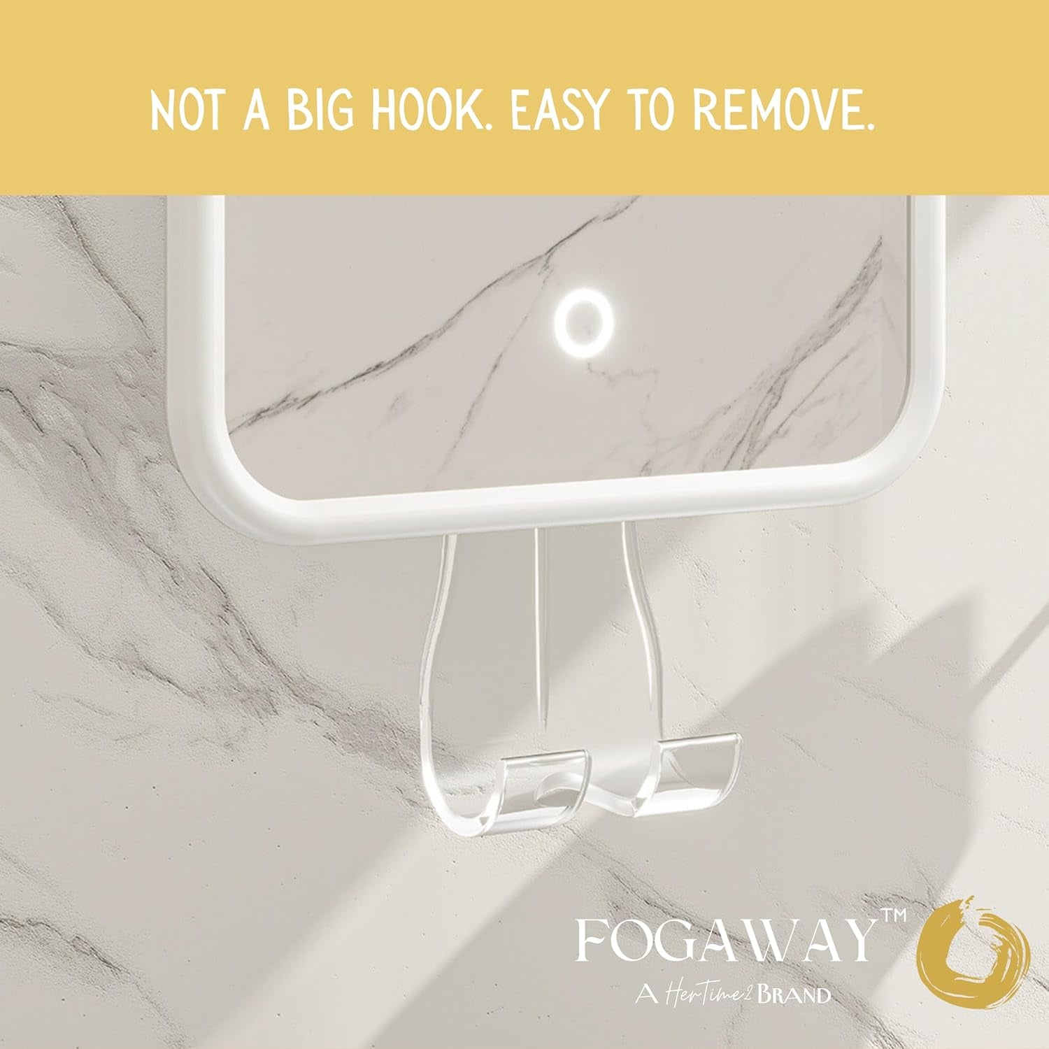 Fogaway Luxury Shower Mirror, Led-Lit, Fog-Free with Waterproof Heating Defogging Function, USB-C Rechargeable, Shatterproof White a Gift for Him and Her | Heated Mirror