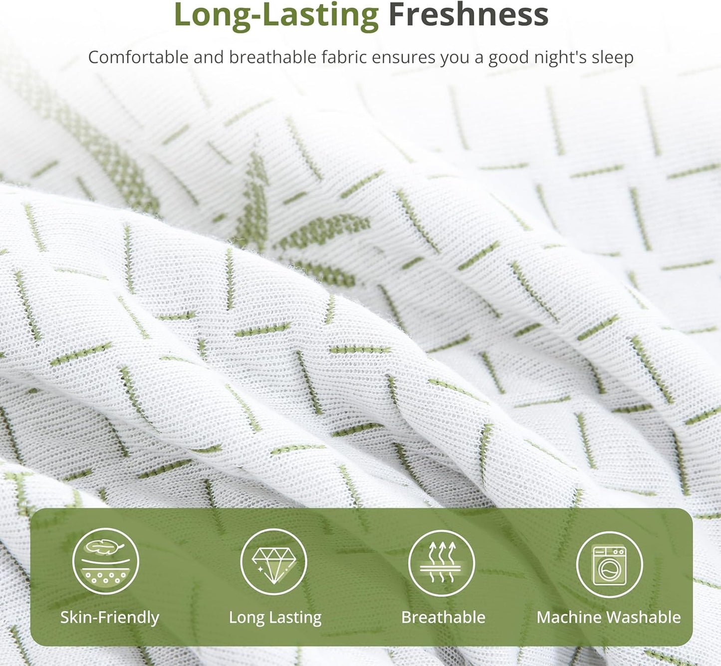 8 Inch Full Size Mattress, Cooling Green Tea Gel Memory Foam for Pressure Relief, Medium Firm Support, Fiberglass Free, Bed in a Box, Certipur-Us Certified