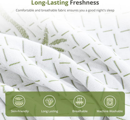 8 Inch Full Size Mattress, Cooling Green Tea Gel Memory Foam for Pressure Relief, Medium Firm Support, Fiberglass Free, Bed in a Box, Certipur-Us Certified