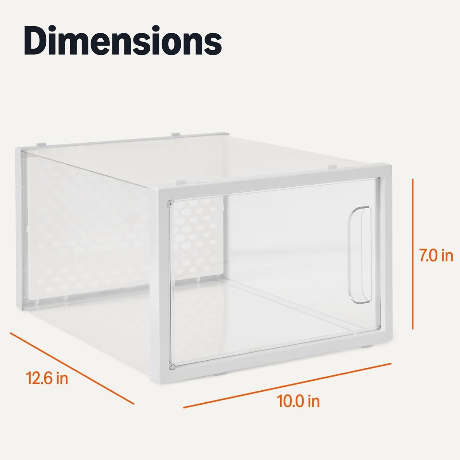 Stackable and Foldable Clear Shoe Storage Organizer Box, Large, Pack of 12