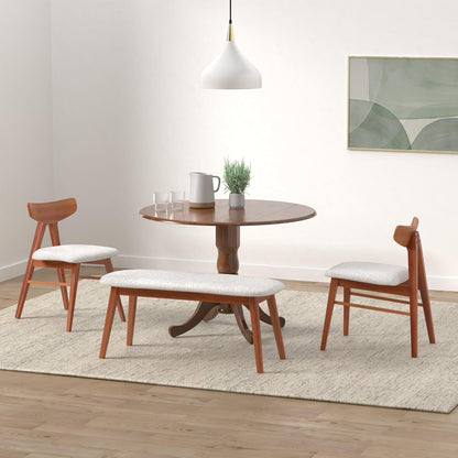, 42" round Dual Drop Leaf Pedestal Dining Table, Solid Wood, Real Parawood, 42" W X 42" D X 29.5" H, Easy Assembly, Espresso