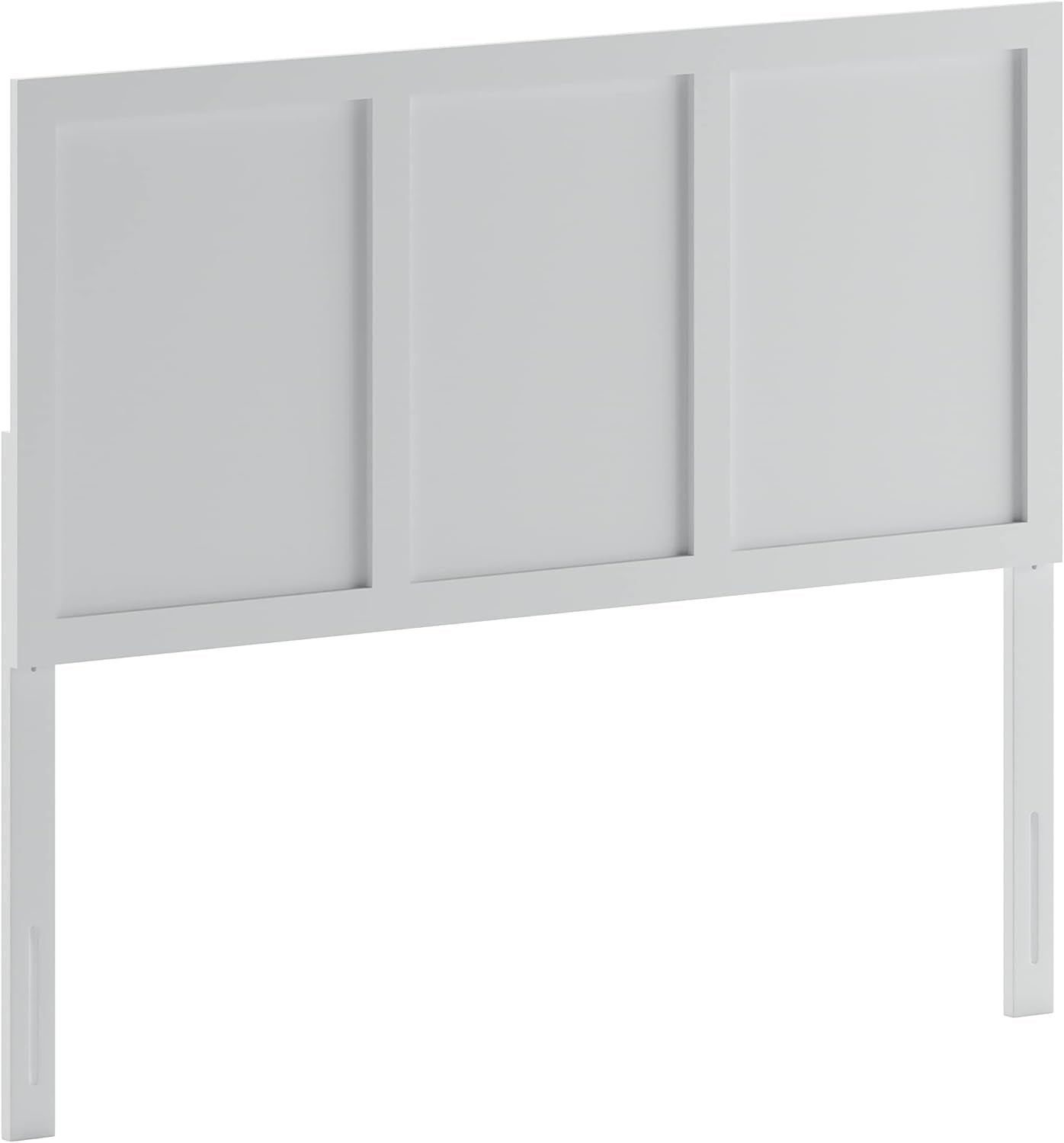 Omar Full Size Wooden Headboard Only, Three Panel Headboard in White