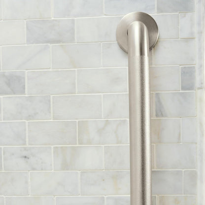 Home Care Bathroom Safety 24 Inch Stainless Steel Handicap Grab Bar for Bathtub and Shower, Slip Resistant Peened Texture, Elderly Assistance Product, Polished Brass, R8724P