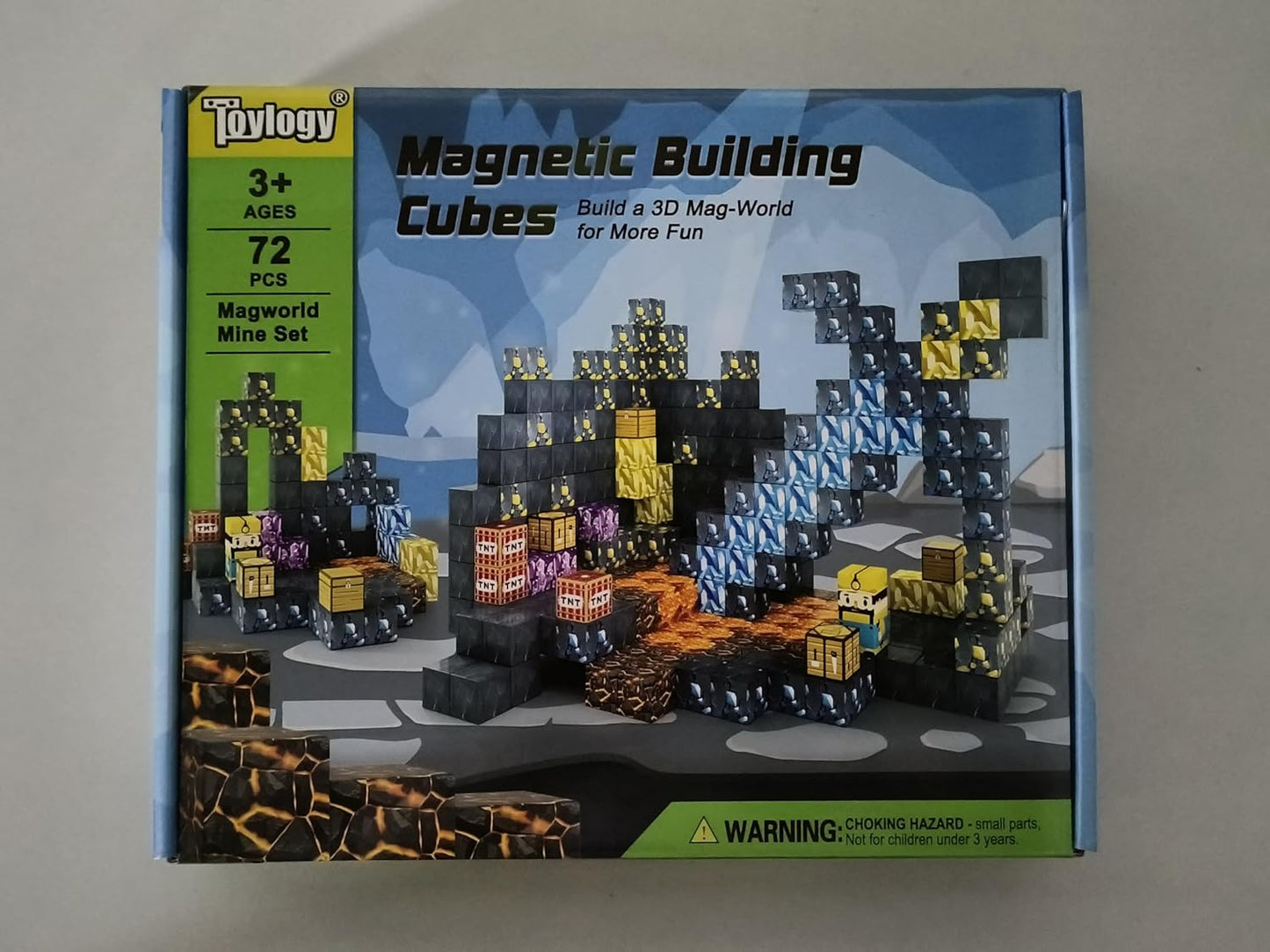 100PCS Magnetic Blocks-Build Mine Magnet World Jurassic Sword Dinosaur Toys Building Blocks for Boys Girls Ages 3-5 5-7, Classroom Must Haves Stem Education Sensory Kids Toys Christmas Birthday Gifts