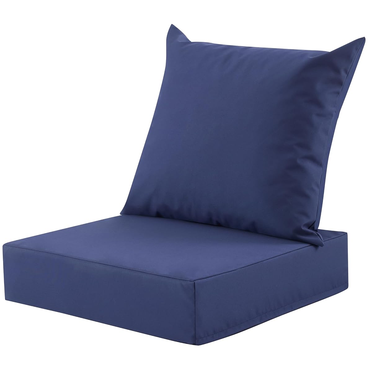 Outdoor Deep Seat Cushion Set, 24x24 Inch Water-Resistant & Fade-Resistant Outdoor Chair Cushions, Patio Furniture Cushions with Removable Cover for Patio Chair, Sofa,Navy Blue (Set of 1)