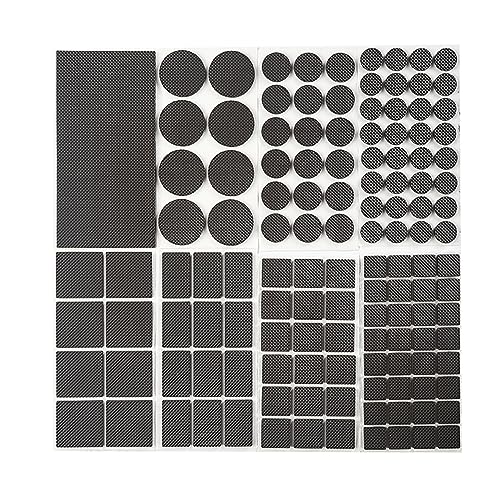 Non Slip Furniture Pads - Round, Square, Rectangle, Premium 129 Pieces Furniture Grippers Chair Leg Pads Self Adhesive Rubber Chair Feet- Anti Scratches Furniture Pads for Hardwood Floors