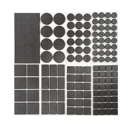 Non Slip Furniture Pads - Round, Square, Rectangle, Premium 129 Pieces Furniture Grippers Chair Leg Pads Self Adhesive Rubber Chair Feet- Anti Scratches Furniture Pads for Hardwood Floors