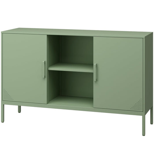 Metal Storage Cabinet, Metal Green TV Stand with Storage
