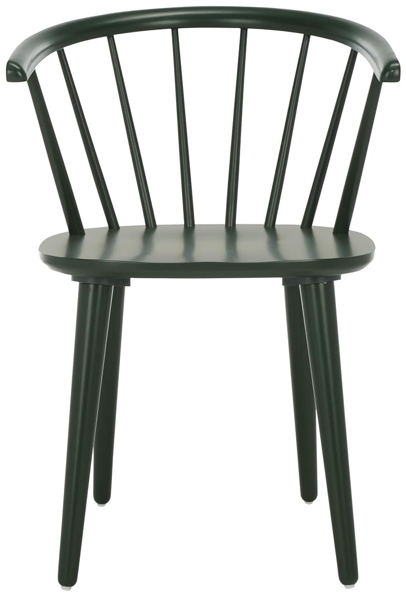 SAFAVIEH Furniture - Blanchard Side Chair Set of 4 - Garden Green - Solid Wood - Farmhouse Spindle Design - Ideal for Dining Room, Kitchen, Living Room, 18" Seat Height (AMH8512J-KIT2)