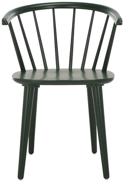 SAFAVIEH Furniture - Blanchard Side Chair Set of 4 - Garden Green - Solid Wood - Farmhouse Spindle Design - Ideal for Dining Room, Kitchen, Living Room, 18" Seat Height (AMH8512J-KIT2)