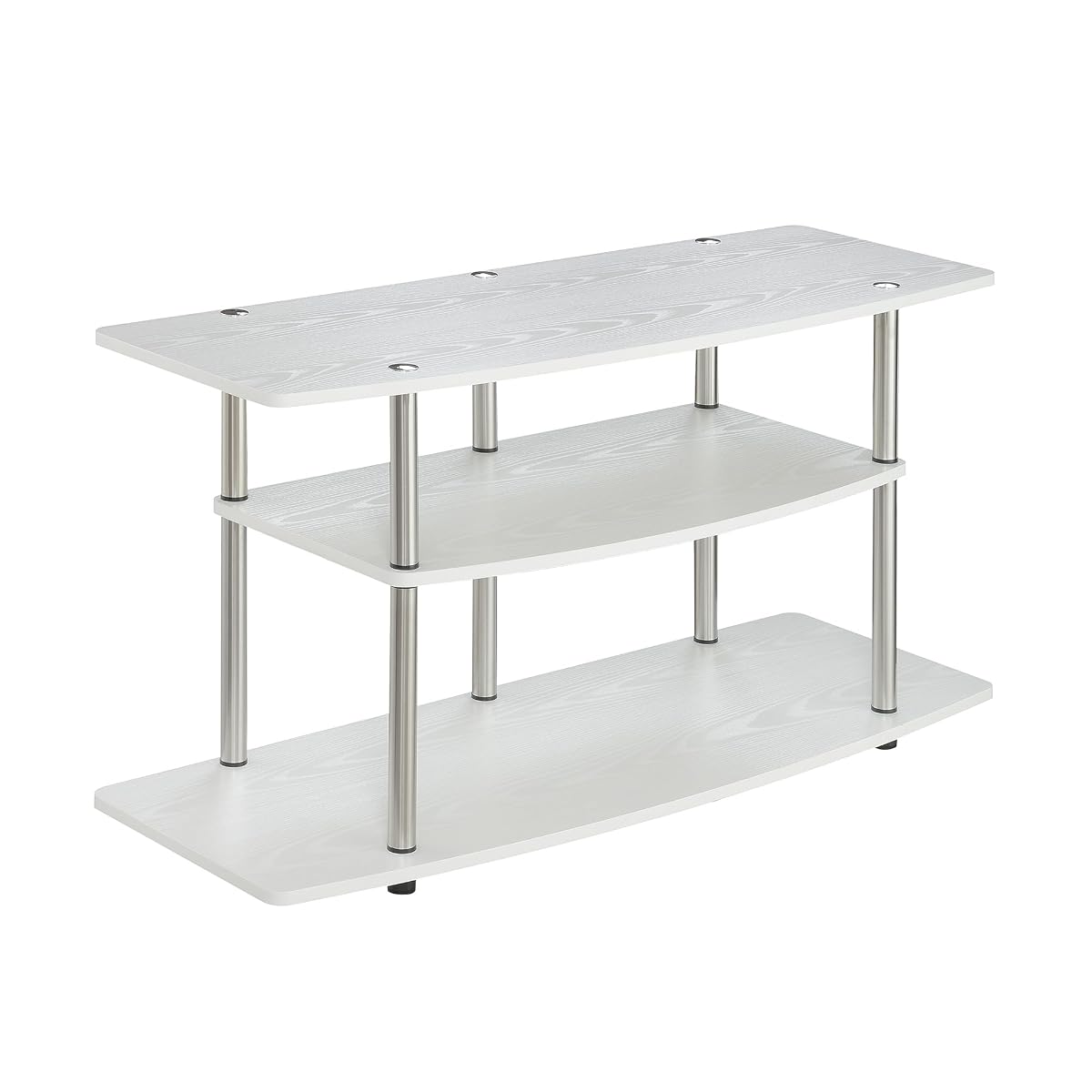 Designs2Go 3-Tier Wide TV Stand, White