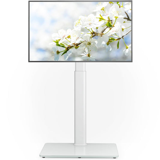Universal Floor TV Stand with Mount 70 Degree Swivel 9 Level Height Adjustable