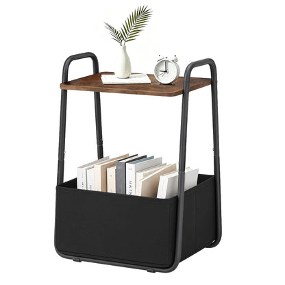 Collection - Side Table,Small End Table for Living Room, Metal Frame Nightstand,Entryway Table, for Bedroom& Bathroom& Outdoor& Office