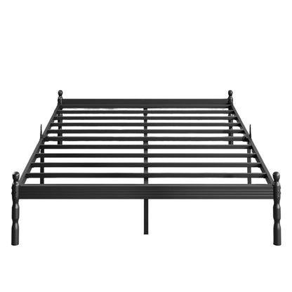 14 inch Full Bed Frames with Mattress Slide Stopper, Vintage Style