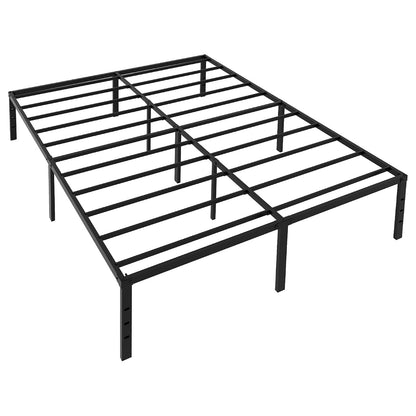 Queen Metal Bed Frame with Storage and Support Legs