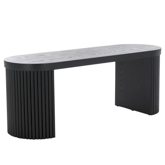 SAFAVIEH Home Collection Enoki Black Oval Top Bench