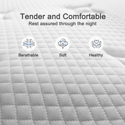 Queen Size Mattress in a Box 10 Inch Soft Pocket Coil Hotel Feel Mattress 60x80, view 4