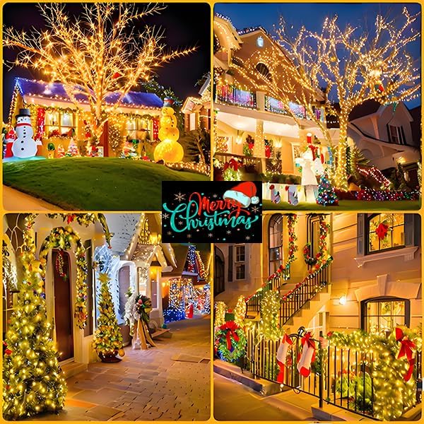 2 Pack 480 LED Solar String Lights for Outside, view 8