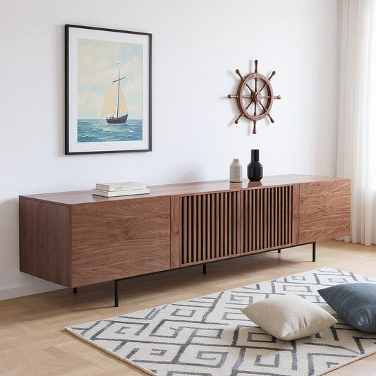 94.48" Mid Century Modern TV Stand for TVs up to 70"-90"