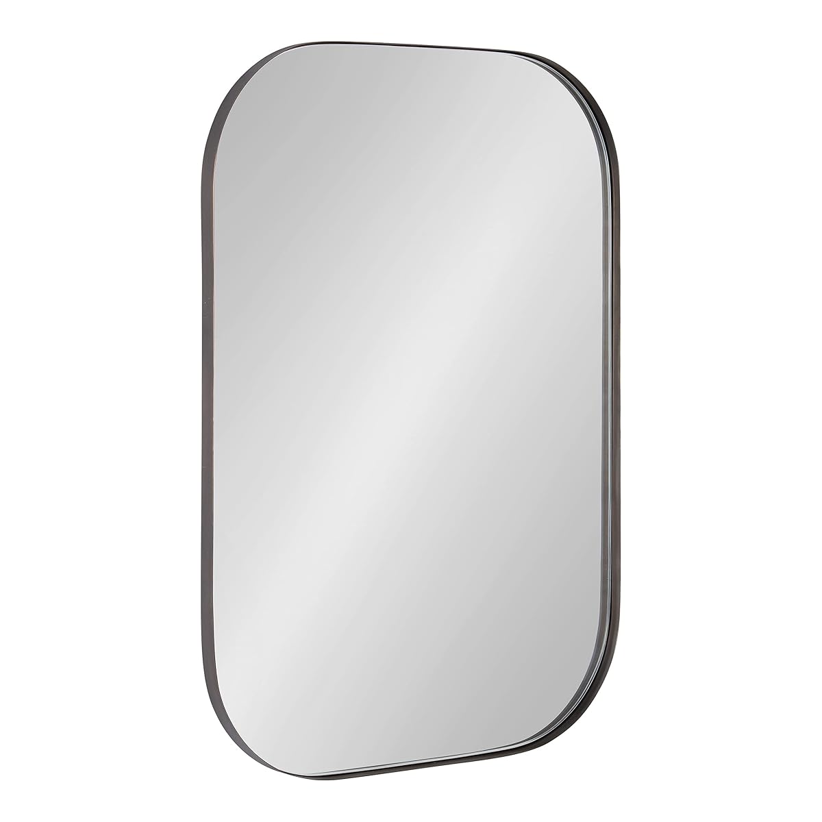 Rollo Midcentury Rounded Rectangle Mirror; 20 x 30; Bronze; Modern Metal Framed Mirror