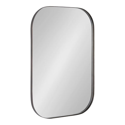 Rollo Midcentury Rounded Rectangle Mirror; 20 x 30; Bronze; Modern Metal Framed Mirror