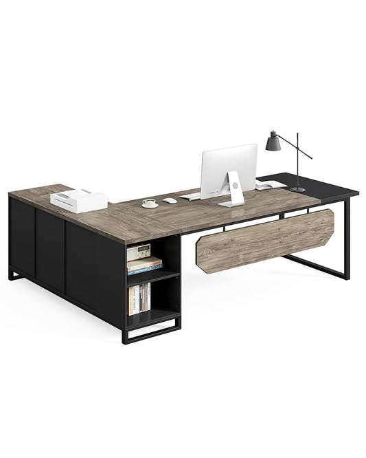 70.8 Inches Executive Desk and 55 Inches File Cabinet Combo