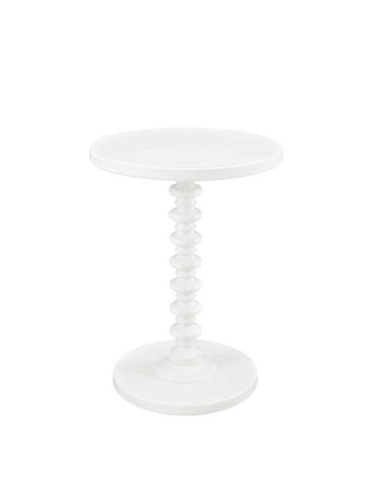 Powell Furniture Powell Round Spindle, White Table 17 x 22.25 x 17