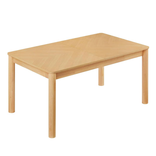 Alba Extendable Dining Table Solid Wood Oak Finish Modern Kitchen Room Entertaining Home Furniture Quality Stylish Elegant Durable Refined Versatile Contemporary