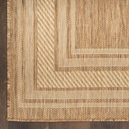 Home Horizon Indoor/Outdoor Natural 8' x 10' Area Rug - Easy Clean, Non Shedding, Bed Room, Living Room, Dining Room, Kitchen (8' x 10')