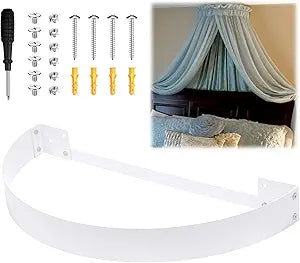 27 Inch DIY Canopy Frame Kit for Rod Pocket Curtains Metal Bed Curtain Kit, view 2