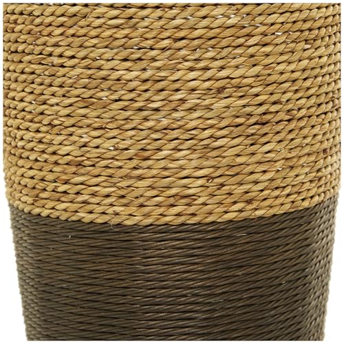 Deco 79 Seagrass Handmade Decorative Vase Tall Woven Floor Centerpiece Vase, Vase for Home Decoration 11" x 11" x 33", Brown