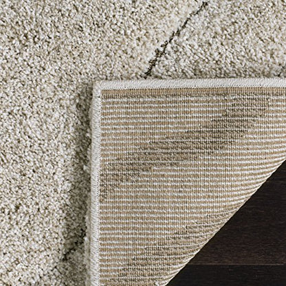 SAFAVIEH Florida Shag Rug 9'x12', Soft Plush Cream & Beige SG472-1113, view 6