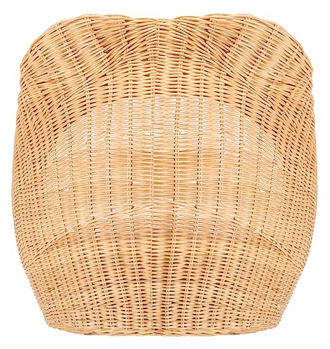 SAFAVIEH Home Collection Toru Honey Rattan/White Cushion Dome Cat Bed